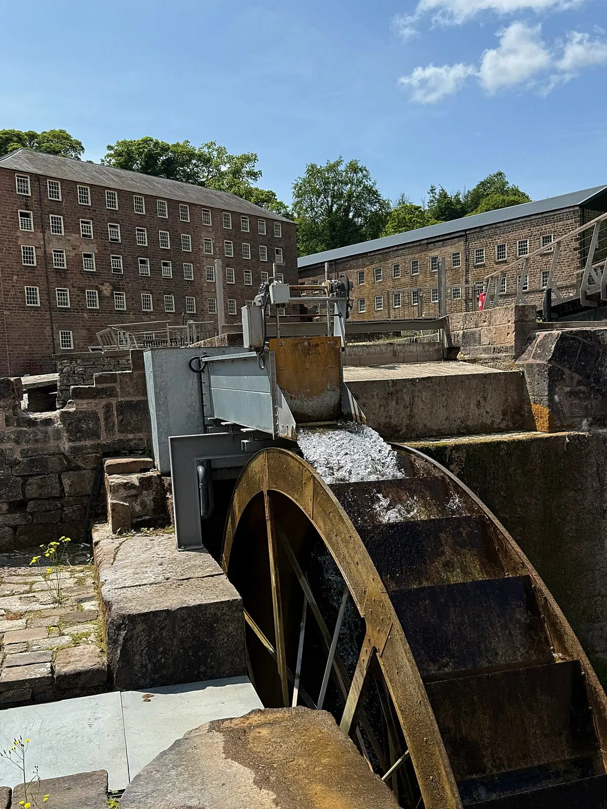 Photo of Cromford Mill, a landmark in Derbyshire, central England.