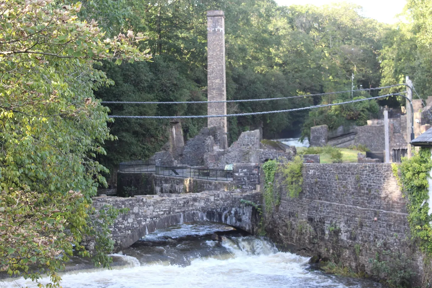 Photo of Aberdulais Falls, an ancient site in Neath Port Talbot, south west Wales.