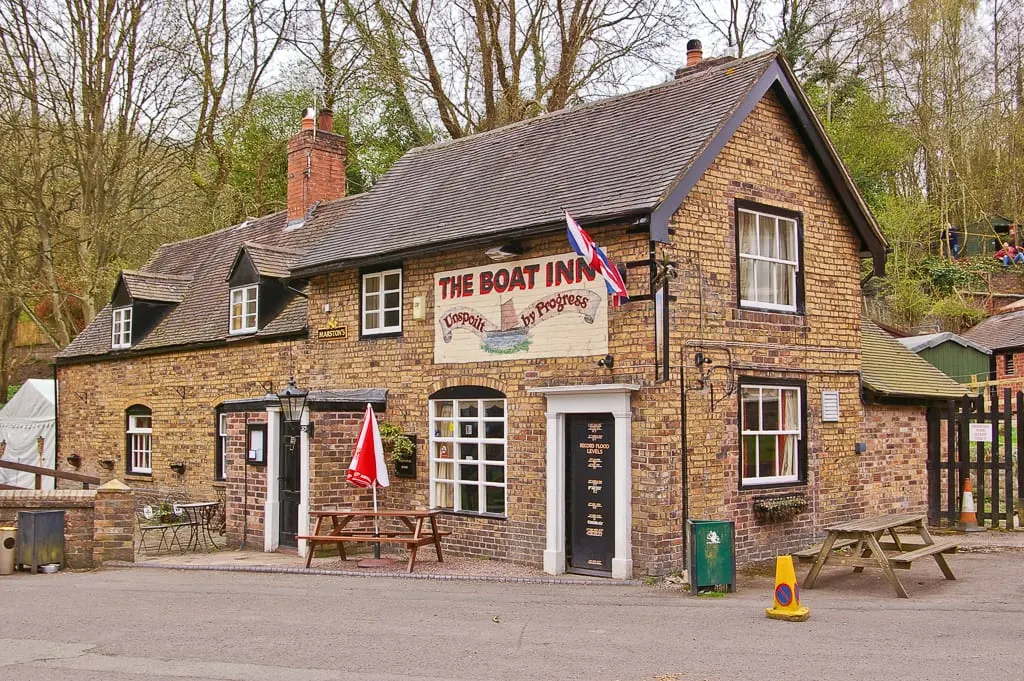 Photo of The Boat Inn (Jackfield), a pub in Shropshire, central England.