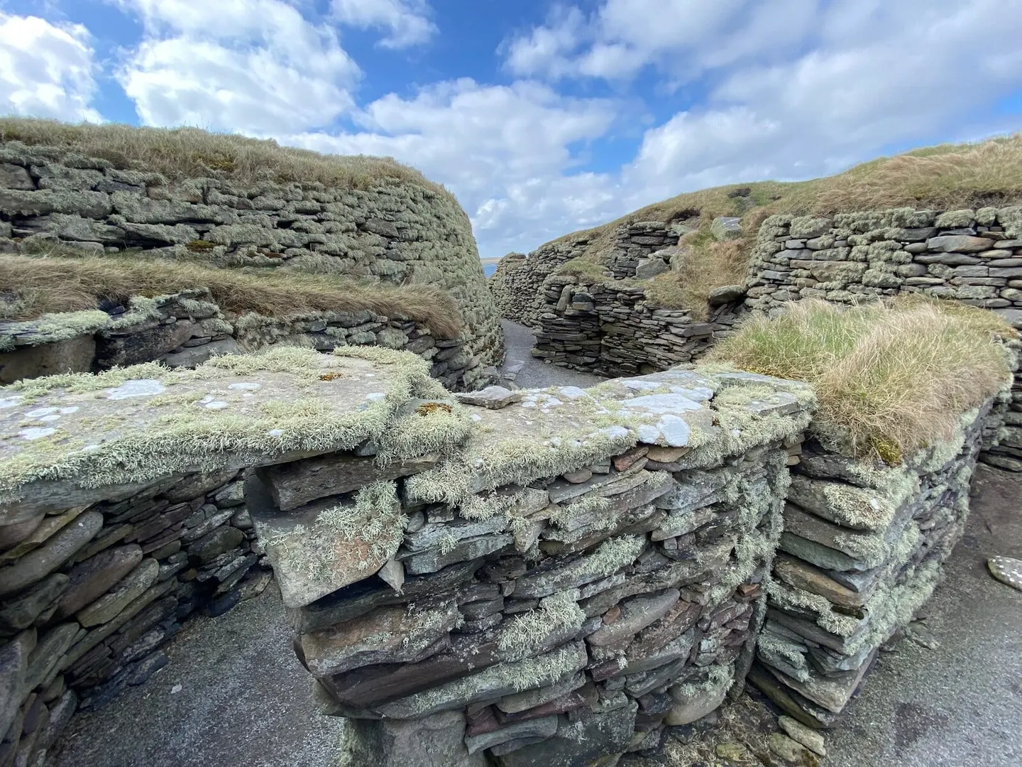 Photo of Jarlshof, a broch near Bigton, the Shetland Islands, the Scottish Highlands and Islands.