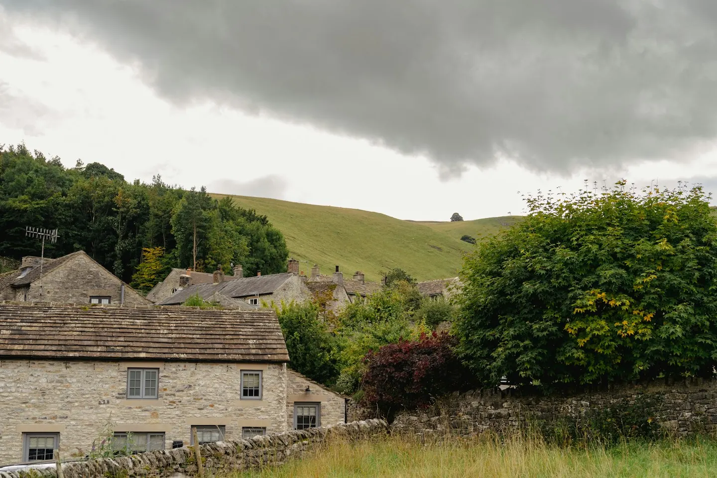 Photo of Castleton, a Site of Special Scientific Interest near Edale in the Peak District, Derbyshire, central England.