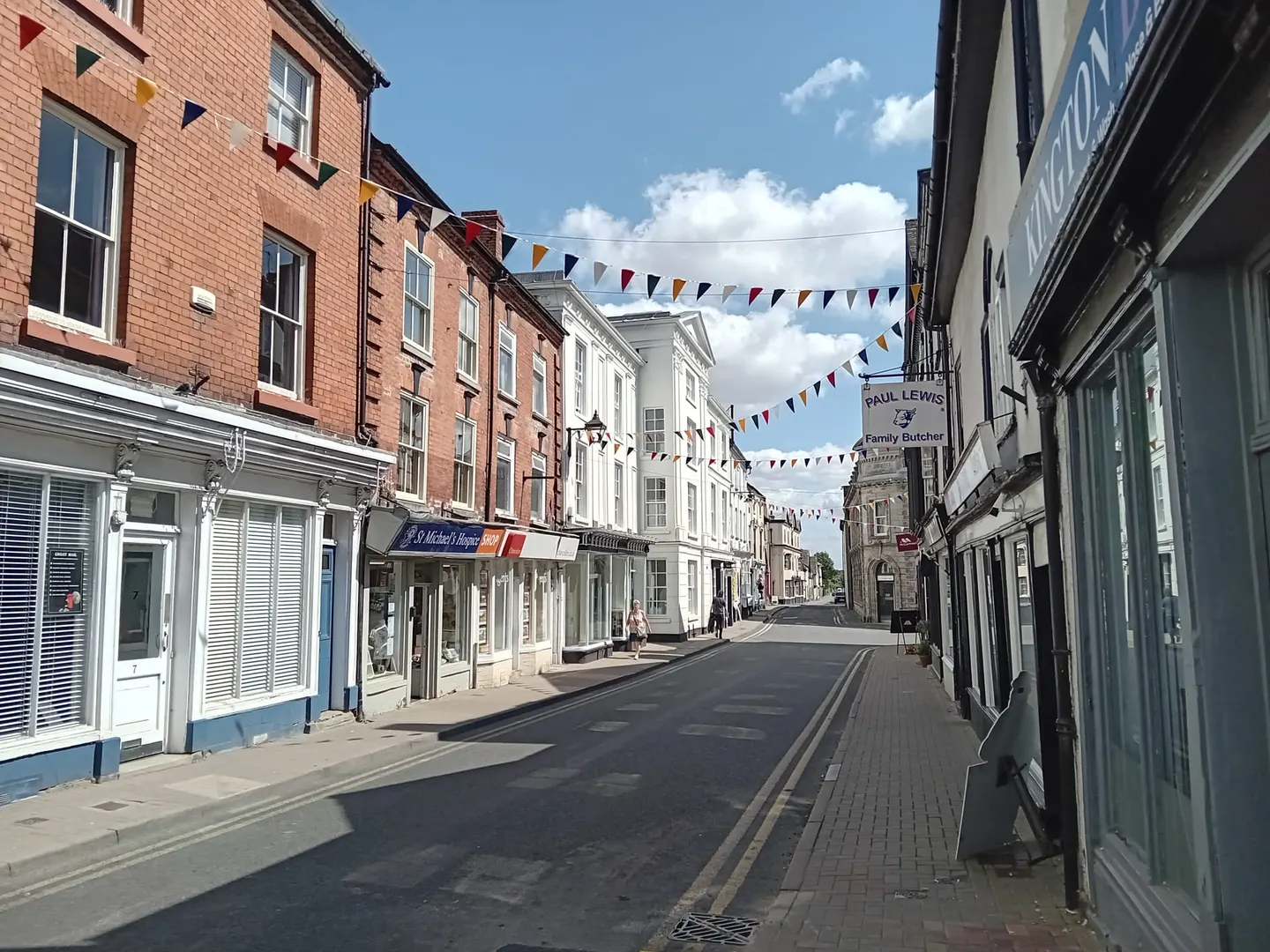 Photo of Kington, a village in Herefordshire, central England.