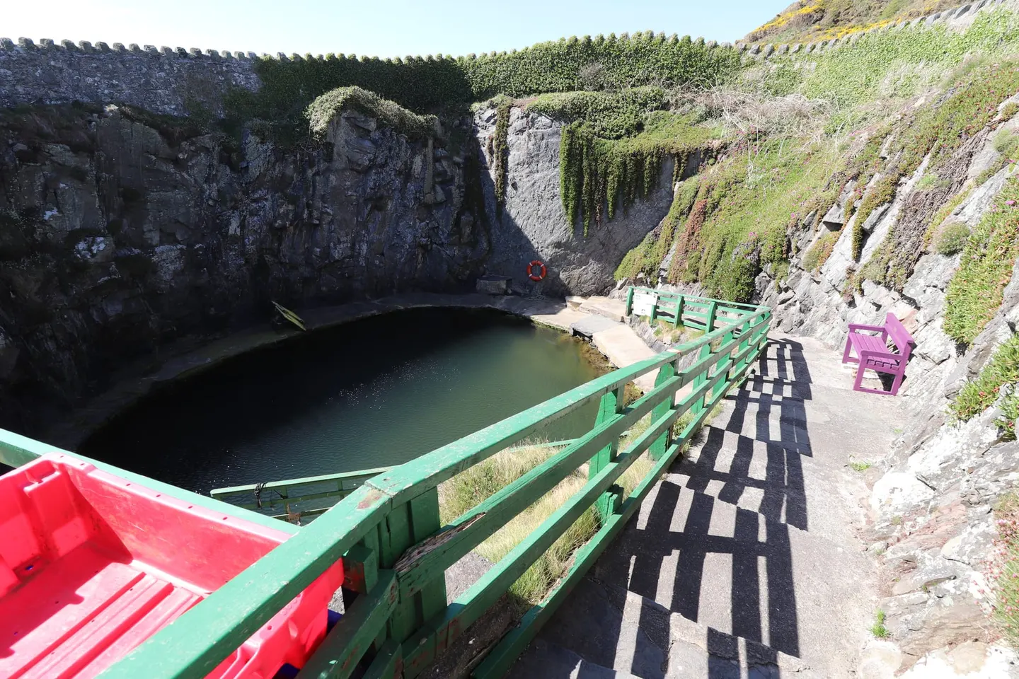 Photo of Logan Fish Pond, a visitor attraction near Port Logan, Dumfries and Galloway, southern Scotland.