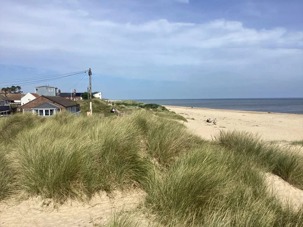 Photo of Caister Point, a swimming spot near Winterton-on-Sea, Norfolk, eastern England.