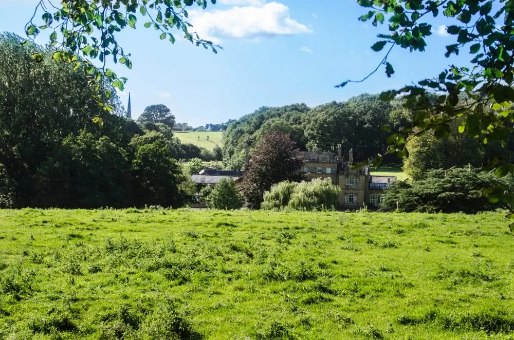Photo of Barwick Park, a Grade II* registered house & garden near East Coker, Somerset, south west England.