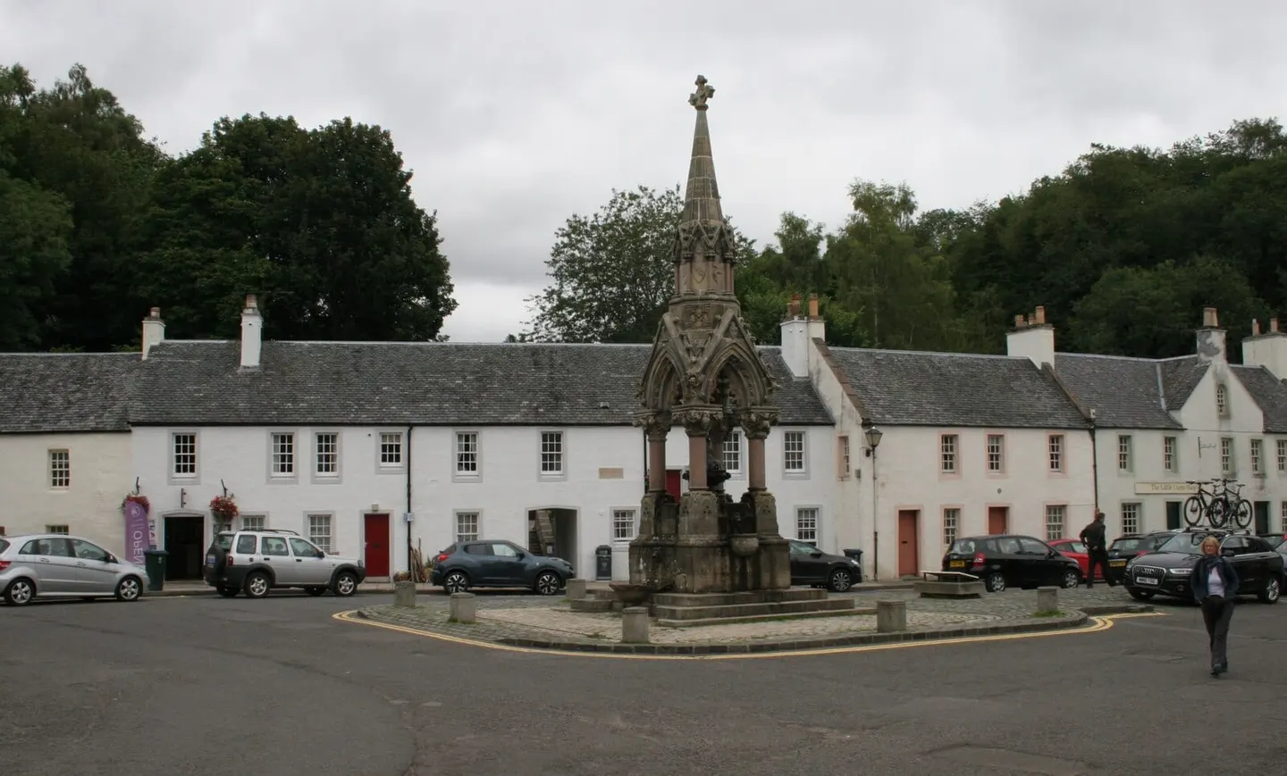 Photo of Dunkeld, a village in the River Tay (Dunkeld), Perth and Kinross, central Scotland.