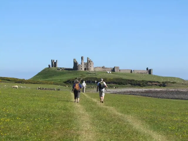 Photo: Craster to Dunstanburgh Coast Path, a viewpoint in Northumberland, north east England.