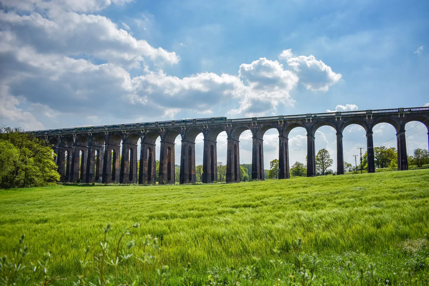 Photo of Ouse Valley Viaduct, a landmark near Balcombe in the High Weald, West Sussex, south east England.