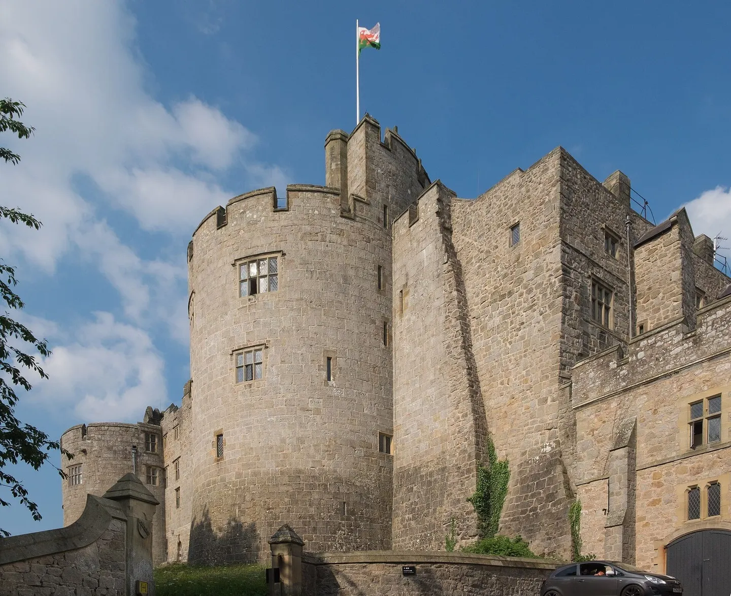 Photo of Chirk Castle, a castle near Llangollen in the Clwydian Range & Dee Valley, Wrexham, north Wales.