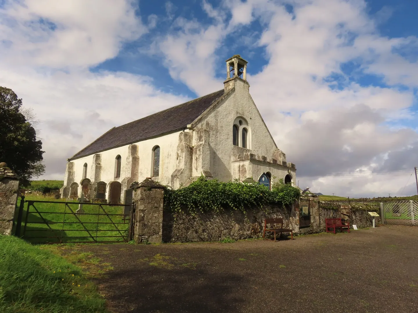 Photo of St Moluag's Cathedral, a church near Clachan in the Lynn of Lorn, Argyll and Bute, the Scottish Highlands and Islands.