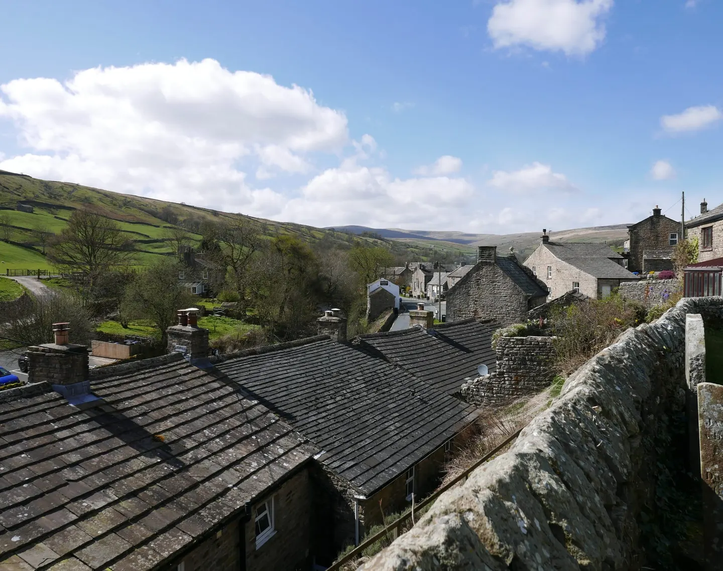 Photo of Muker, a village in the Yorkshire Dales, North Yorkshire, northern England.