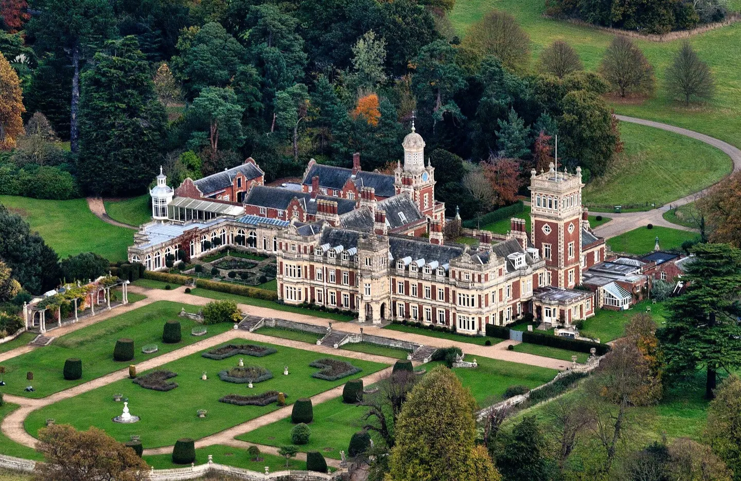 Photo of Somerleyton Hall, a Grade II* registered house & garden in Suffolk, eastern England.
