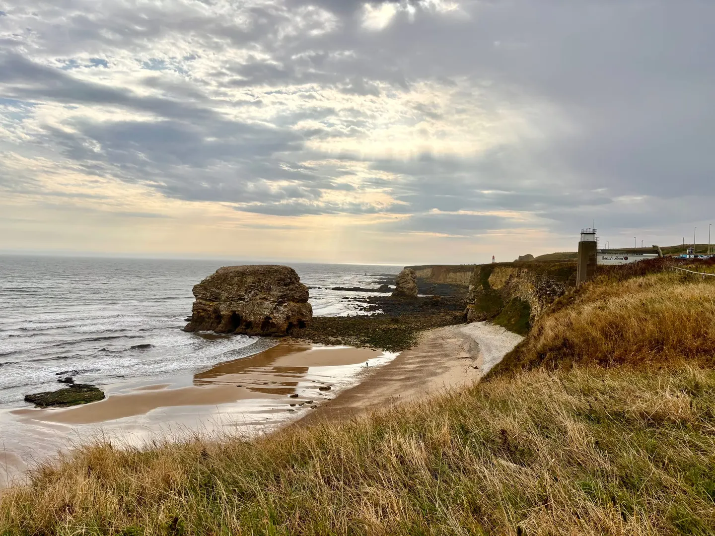 Photo of Marsden Rock, a rock formation near Tynemouth, Tyne and Wear, north east England.