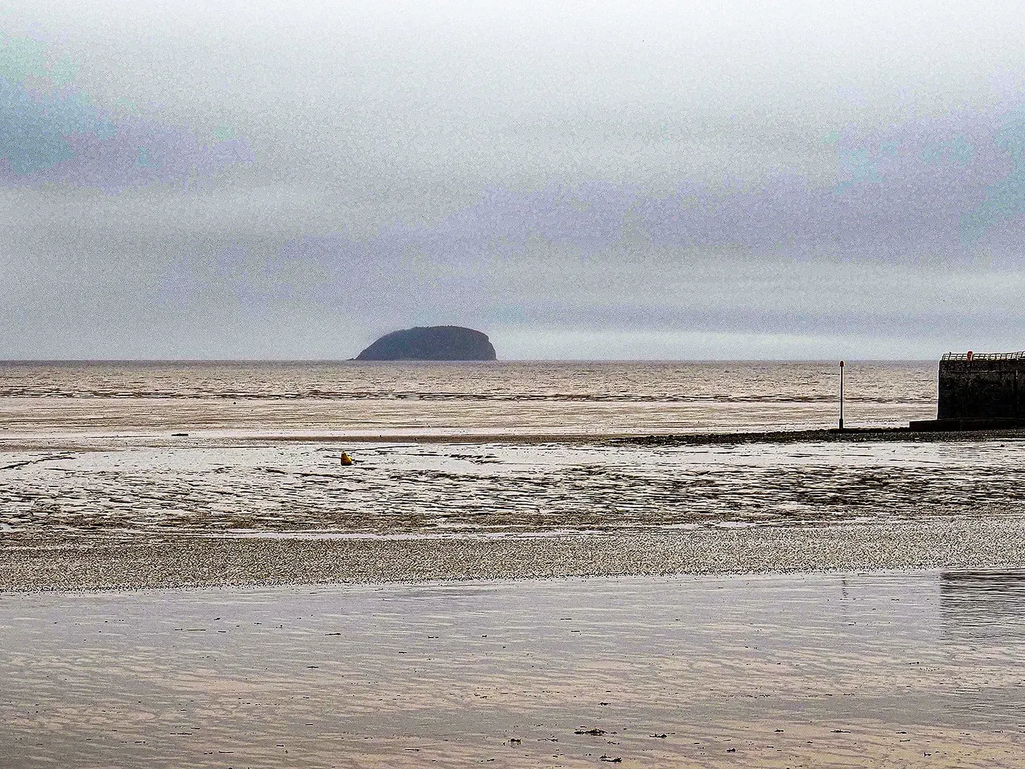 Photo of Steep Holm, an island in Somerset, south west England.