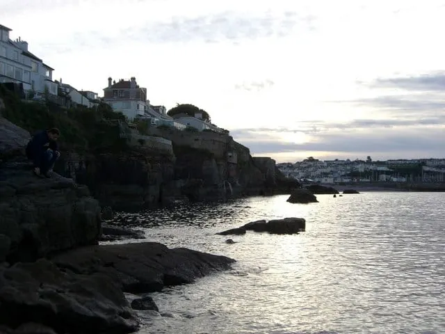 Photo of Breakwater Beach (Shoalstone), a swimming spot near Dartmouth, Devon, south west England.