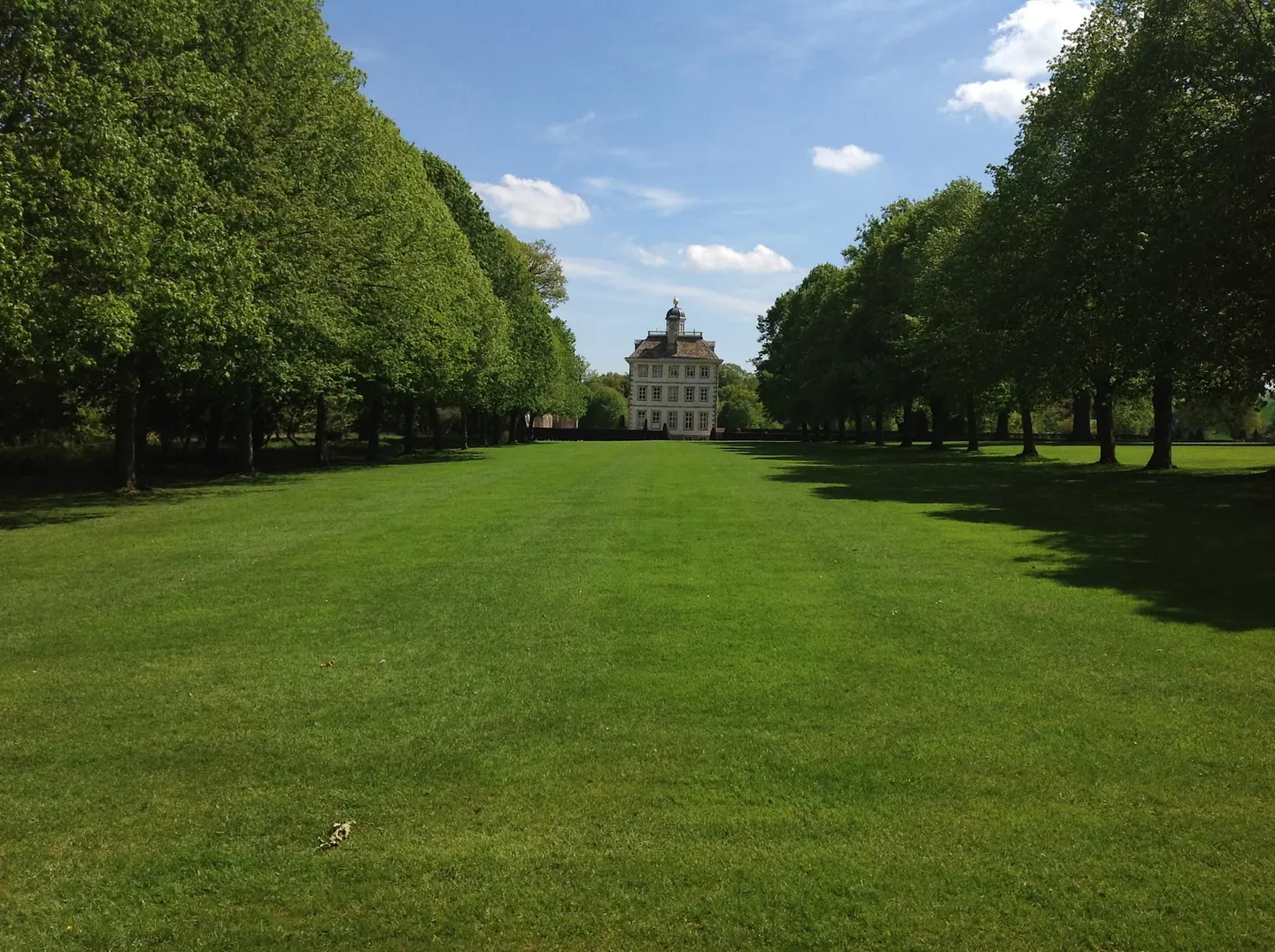 Photo of Ashdown House, a Grade II* registered house & garden near Lambourn in the North Wessex Downs, Oxfordshire, south east England.