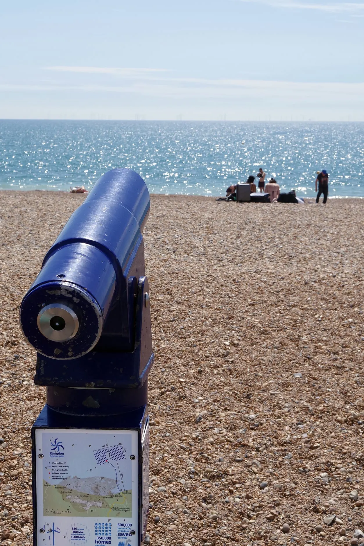 Photo of Shoreham Beach, a swimming spot near Bramber, West Sussex, south east England.