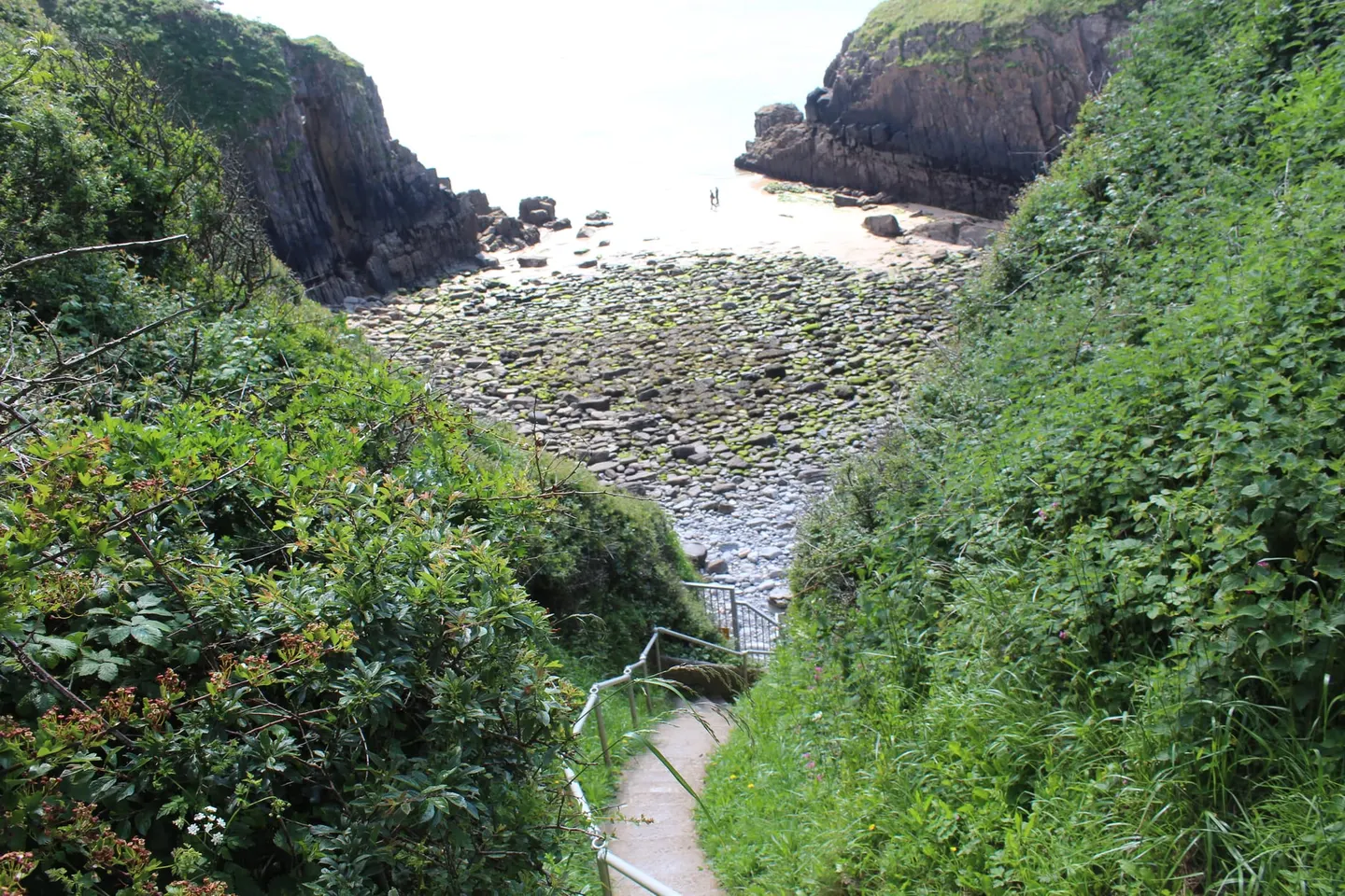 Photo of Church Doors Cove, a cove near Manorbier, Pembrokeshire, south west Wales.