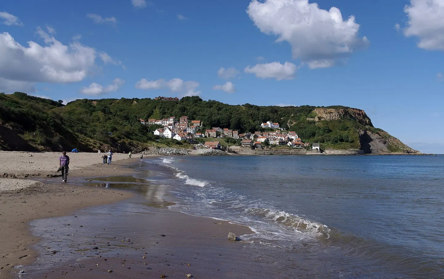 Photo of Runswick Bay, a village in the North York Moors, North Yorkshire, northern England.