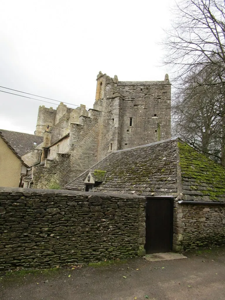 Photo of Quadrangular castle, a ruined castle near Tetbury in the Cotswolds, Gloucestershire, south west England.