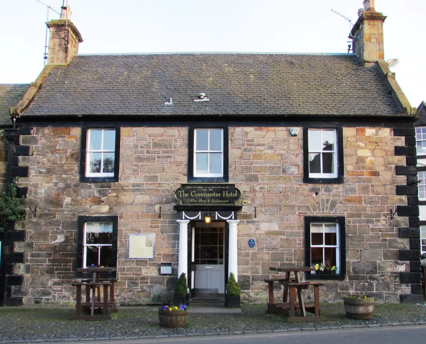 Photo of The Covenanter Hotel, a pub near Falkland, Fife, central Scotland.