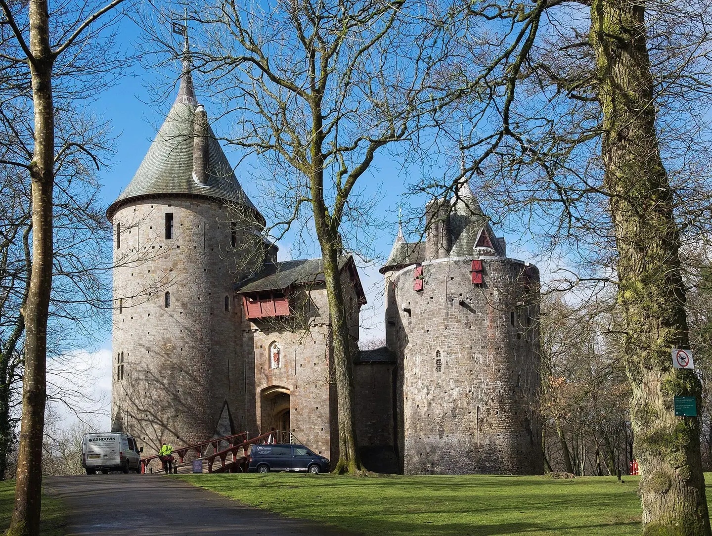 Photo of Castell Coch, a ruined castle near Caerphilly, Cardiff, south east Wales.