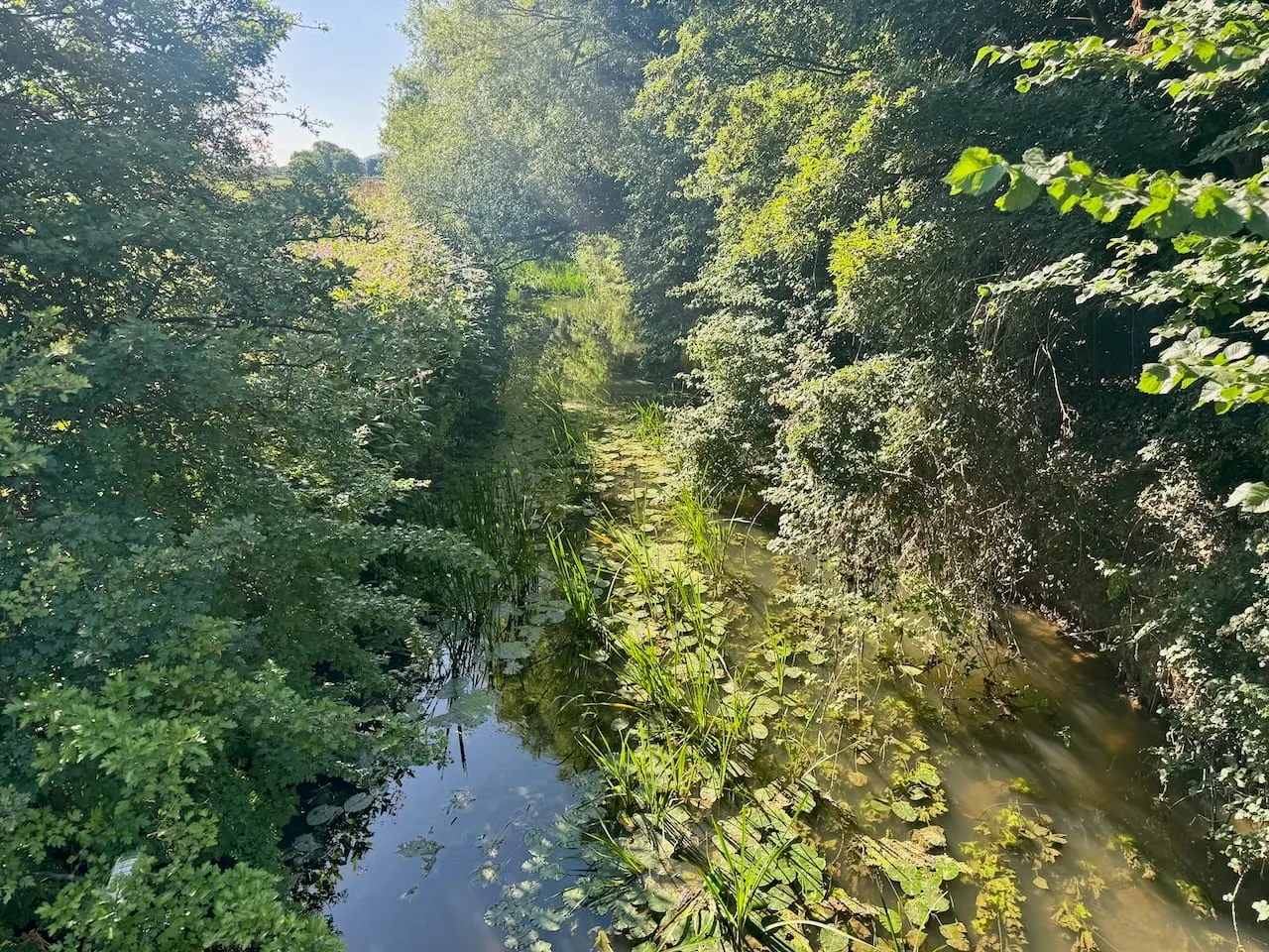 Photo along the River Parrett Trail, a 50-mile long-distance path running from Chedington to Stert Point, south west England.