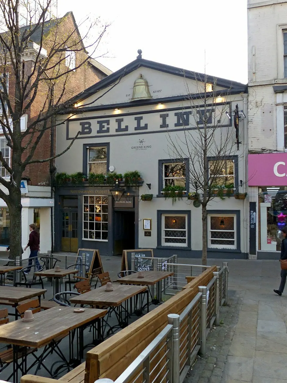 Photo of The Bell Inn (Nottingham), a pub in Nottinghamshire, central England.