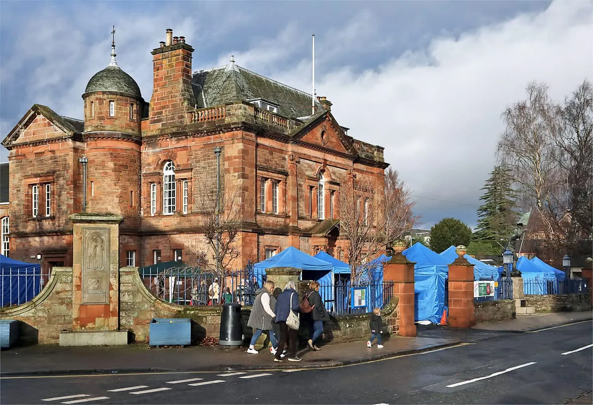 Photo of Selkirk, a village in the Scottish Borders, southern Scotland.