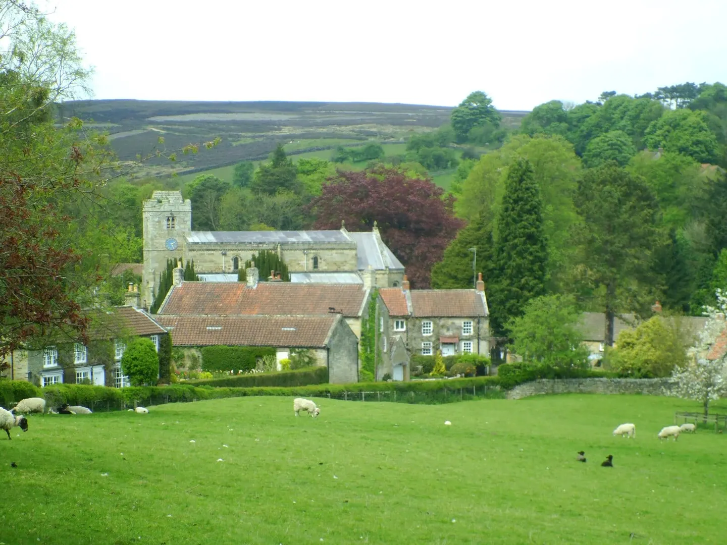 Photo of Lastingham, a village in the North York Moors, North Yorkshire, northern England.