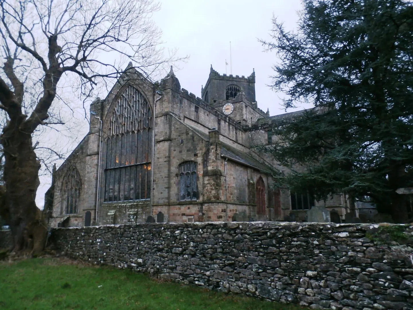 Photo of Cartmel Augustinian Priory, a priory in Cumbria, north west England.