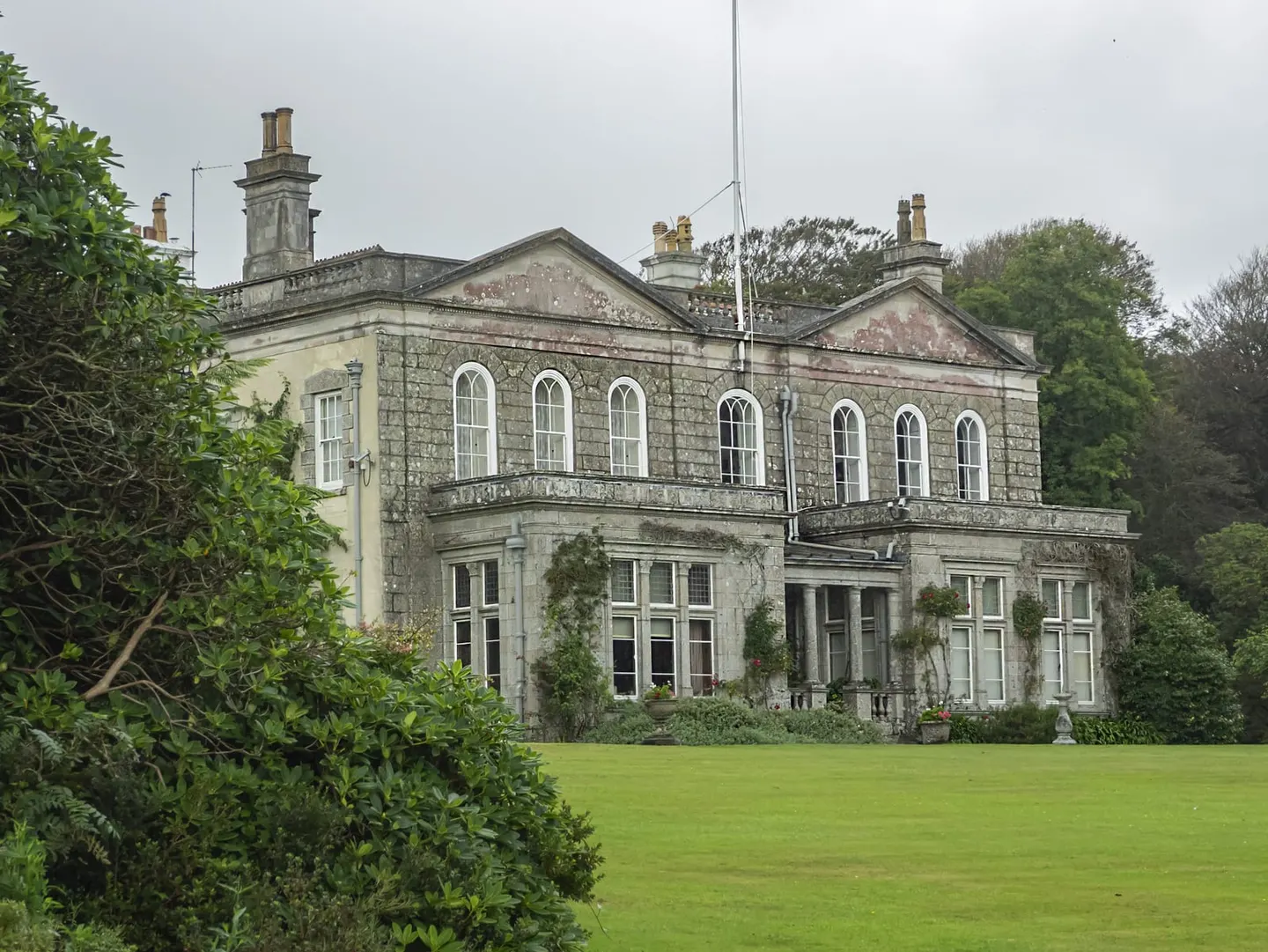 Photo of Trengwainton Garden, a Grade II* registered house & garden near Newlyn, Cornwall, south west England.