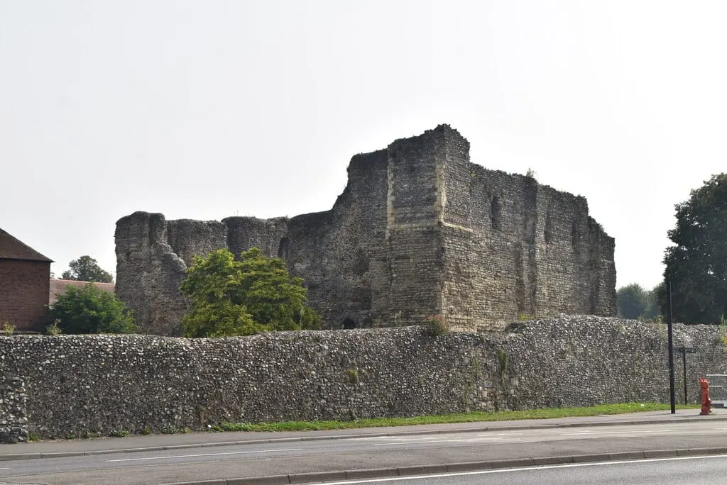Photo of Canterbury Castle, a ruined castle in Kent, south east England.