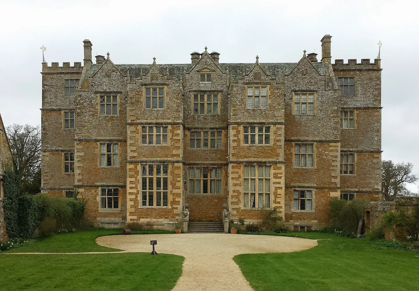 Photo of Chastleton House, a Grade II* registered house & garden near Kingham in the Cotswolds, Oxfordshire, south east England.