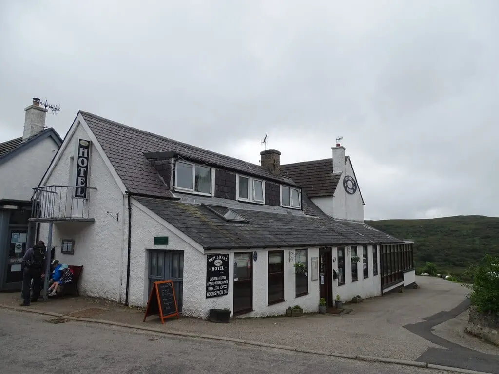 Photo of Ben Loyal Hotel, a pub near Tongue in the Kyle of Tongue, Highland, the Scottish Highlands and Islands.