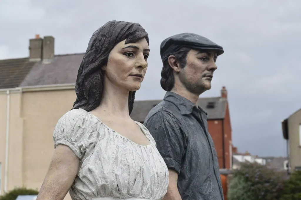 Photo of The Couple, a landmark near Newbiggin-by-the-Sea, Northumberland, north east England.