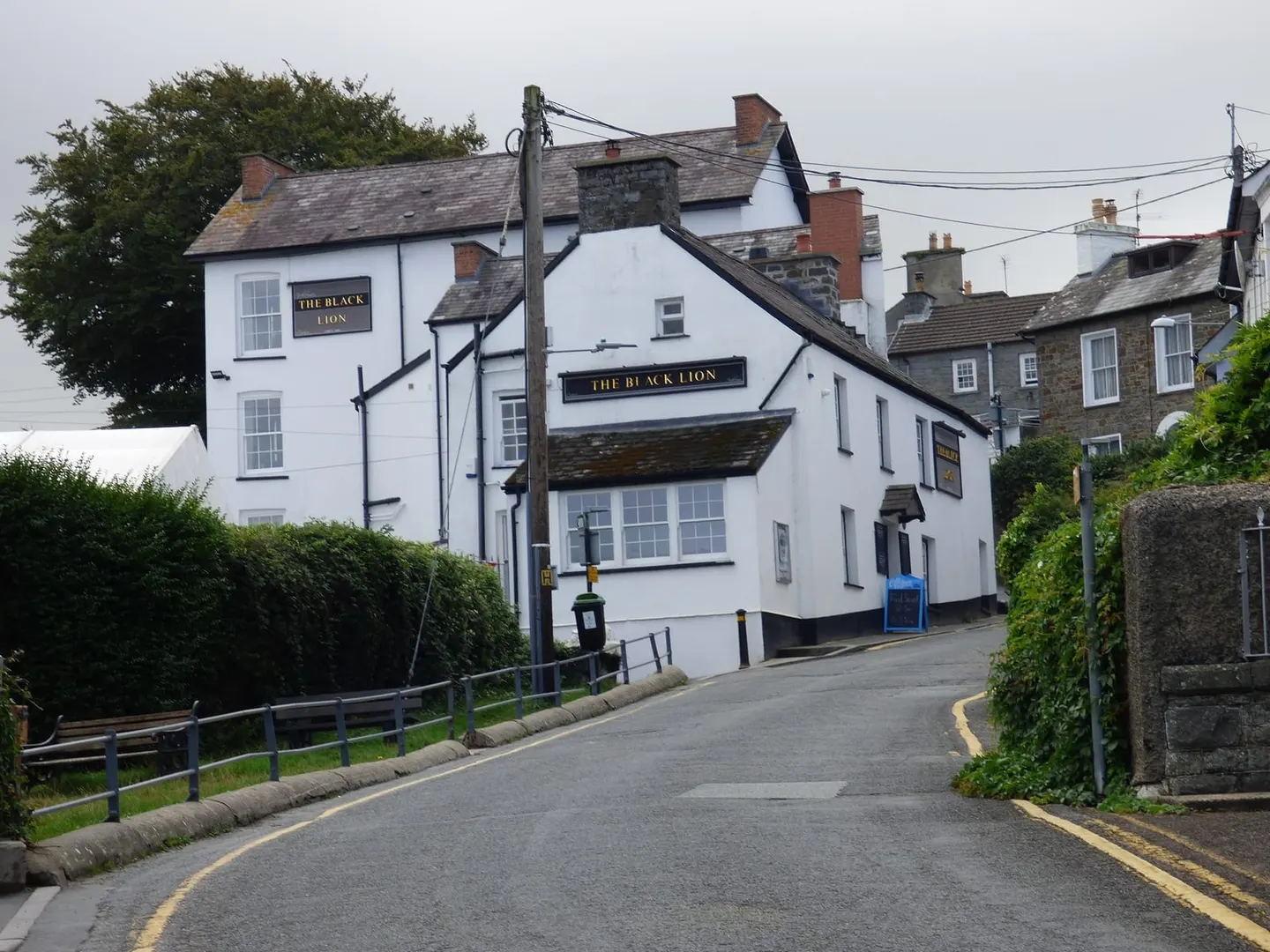 Photo of The Black Lion (New Quay), a pub in Ceredigion, mid Wales.