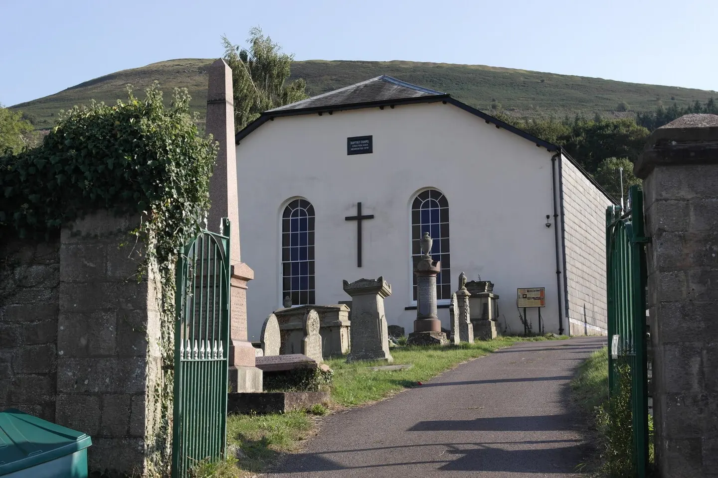 Photo of Llanwenarth Baptist Chapel, a church near Govilon in Bannau Brycheiniog, Monmouthshire, south east Wales.