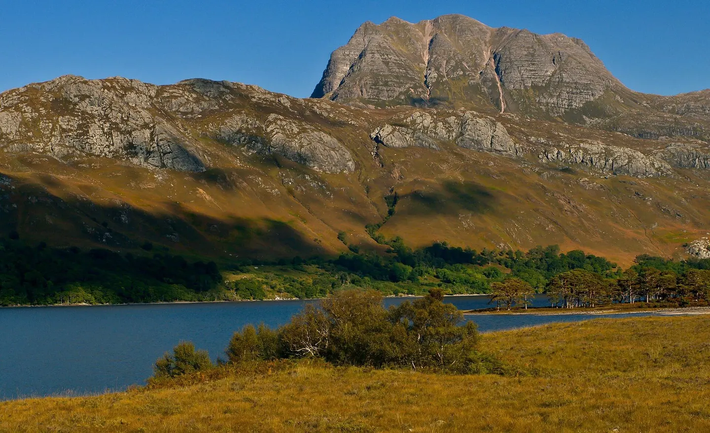 Photo of Loch Maree, a loch near Kinlochewe in the Wester Ross, Highland, the Scottish Highlands and Islands.