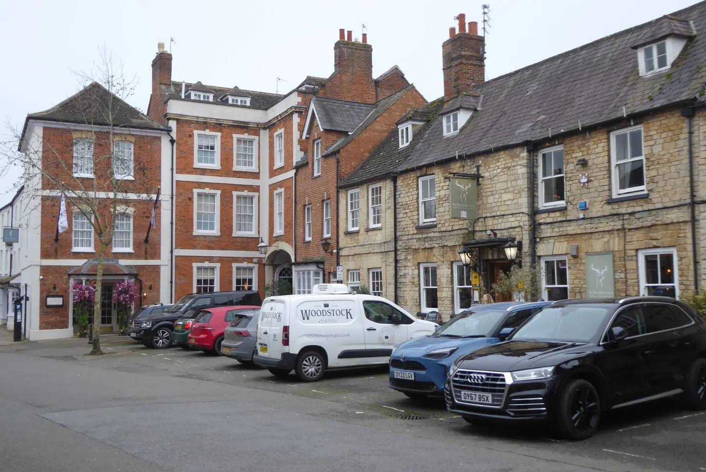Photo of Woodstock, a village in Oxfordshire, south east England.