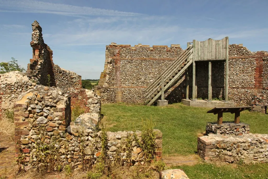 Photo of Eye Castle, a ruined castle in Suffolk, eastern England.