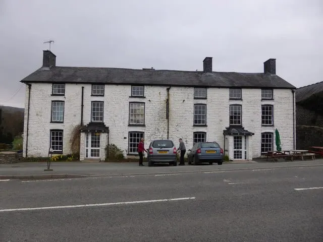 Photo of The Wynnstay Arms Hotel, a pub near Llanbrynmair, the Powys, mid Wales.