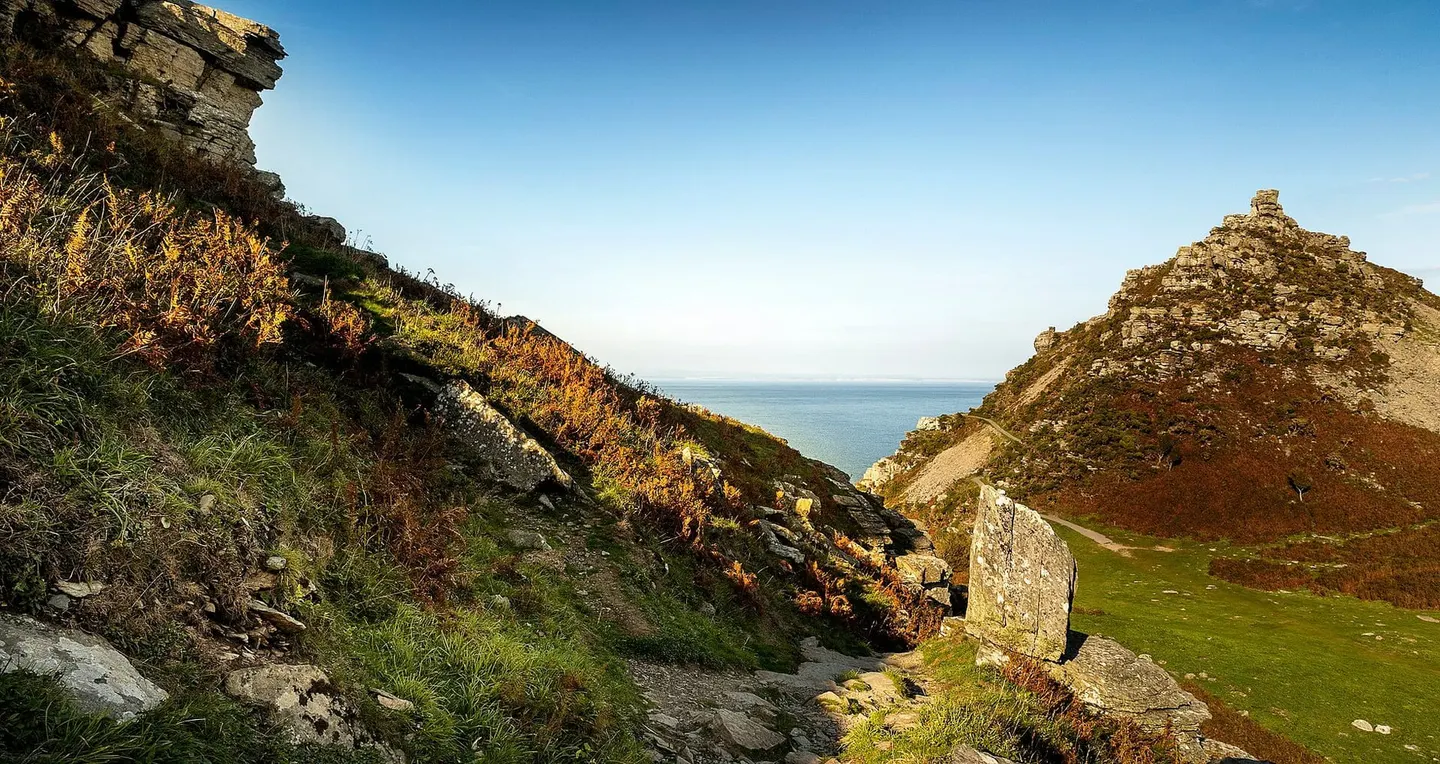 Photo: Valley of Rocks, a viewpoint near Lynton in Exmoor, Devon, south west England.