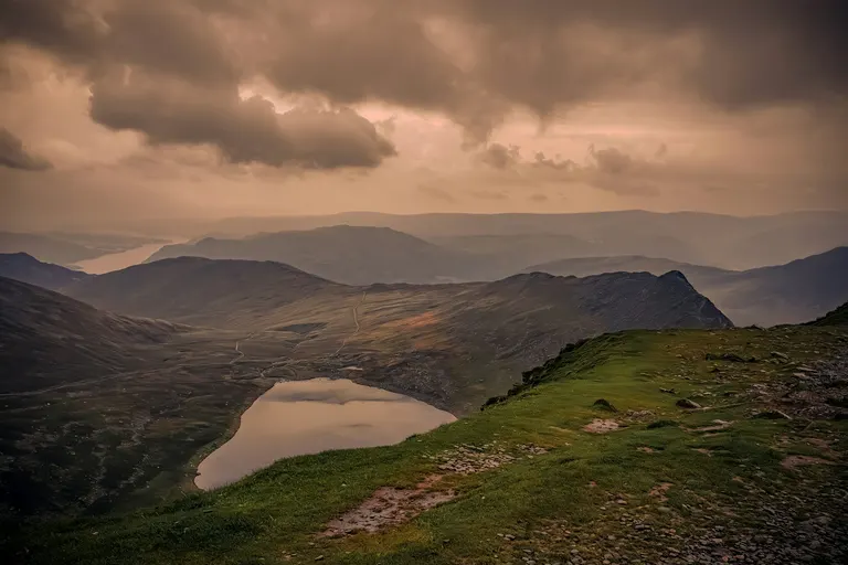 Photo: Helvellyn, a 950m Lake District fell near Glenridding, Cumbria, north west England.