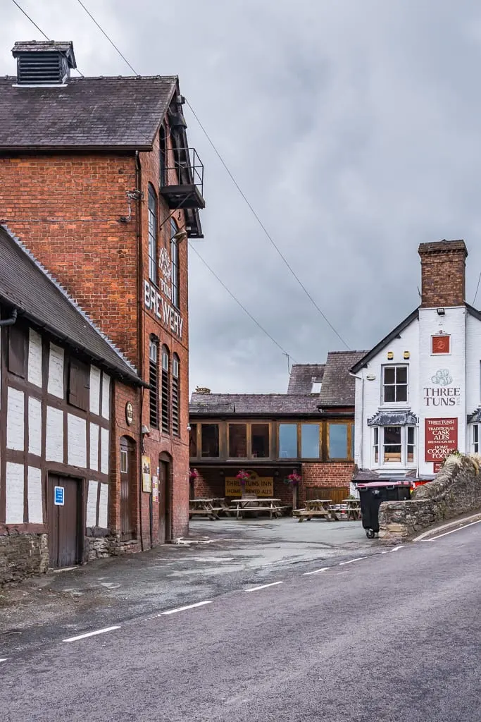 Photo of Three Tuns Brewery, a brewery near Bishop's Castle, Shropshire, central England.