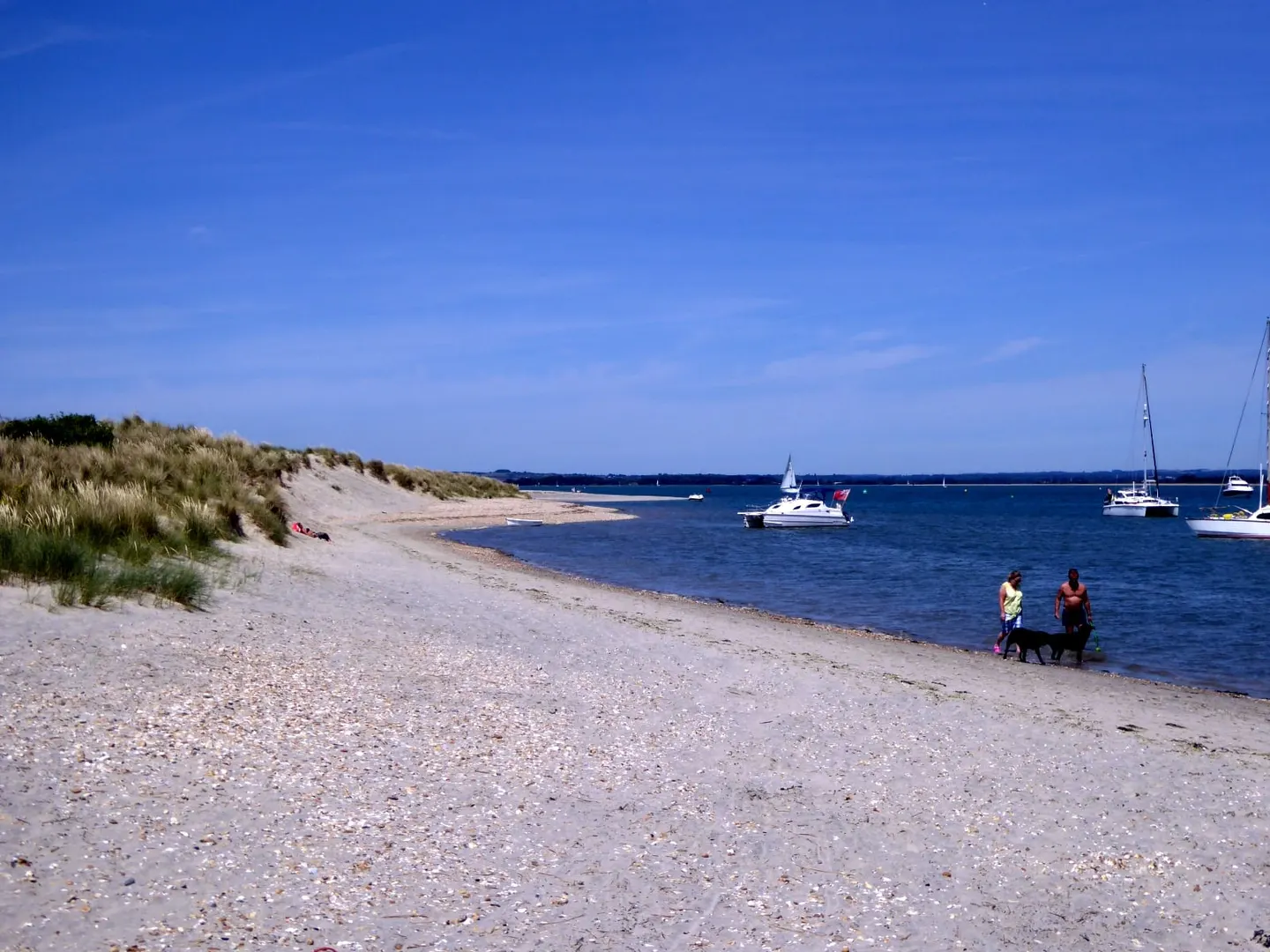 Photo of the coast at East Head West Wittering, West Sussex, south east England.