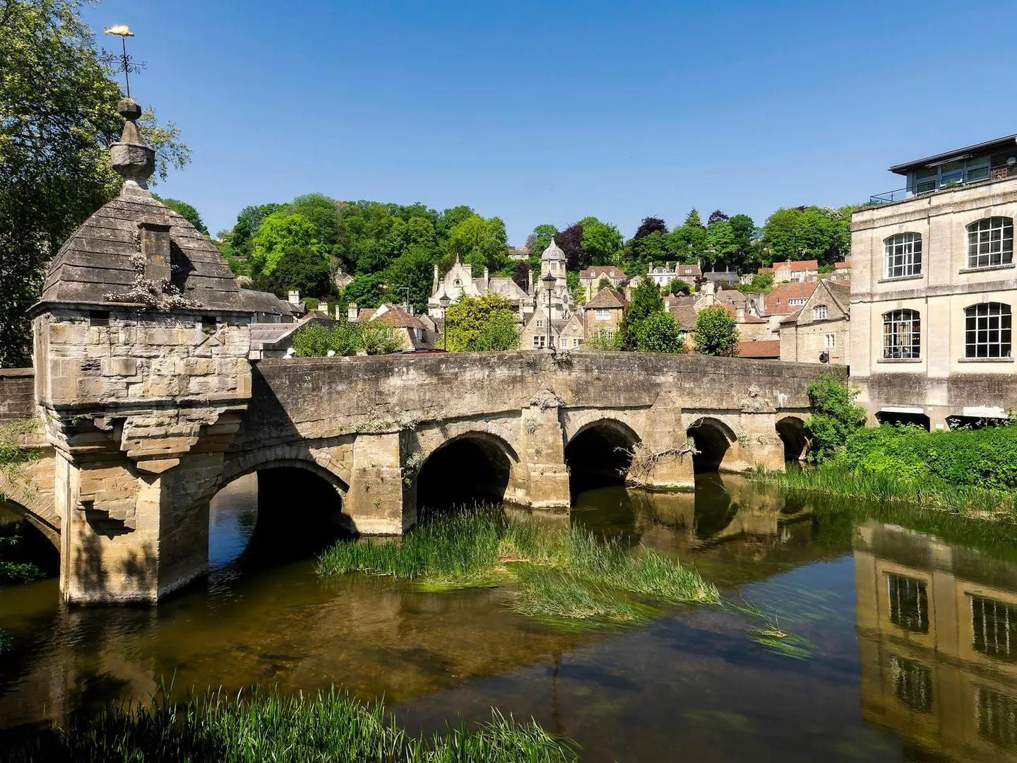 Photo of Bradford-on-Avon, a village in Wiltshire, south west England.