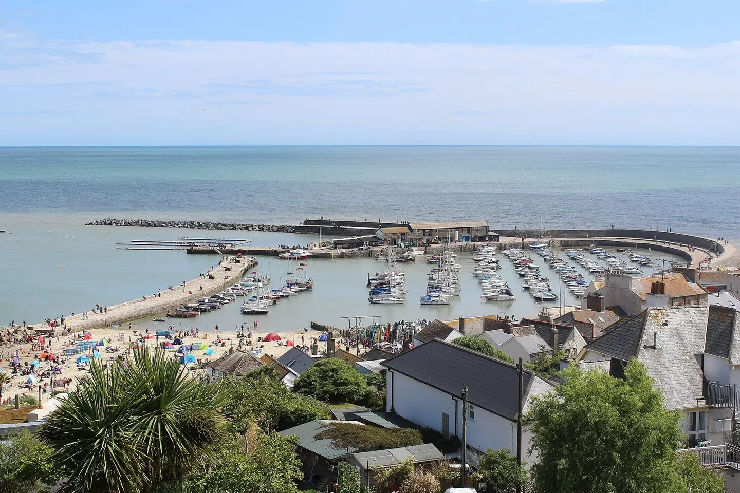 Photo of Lyme Regis, a village in Dorset, south west England.
