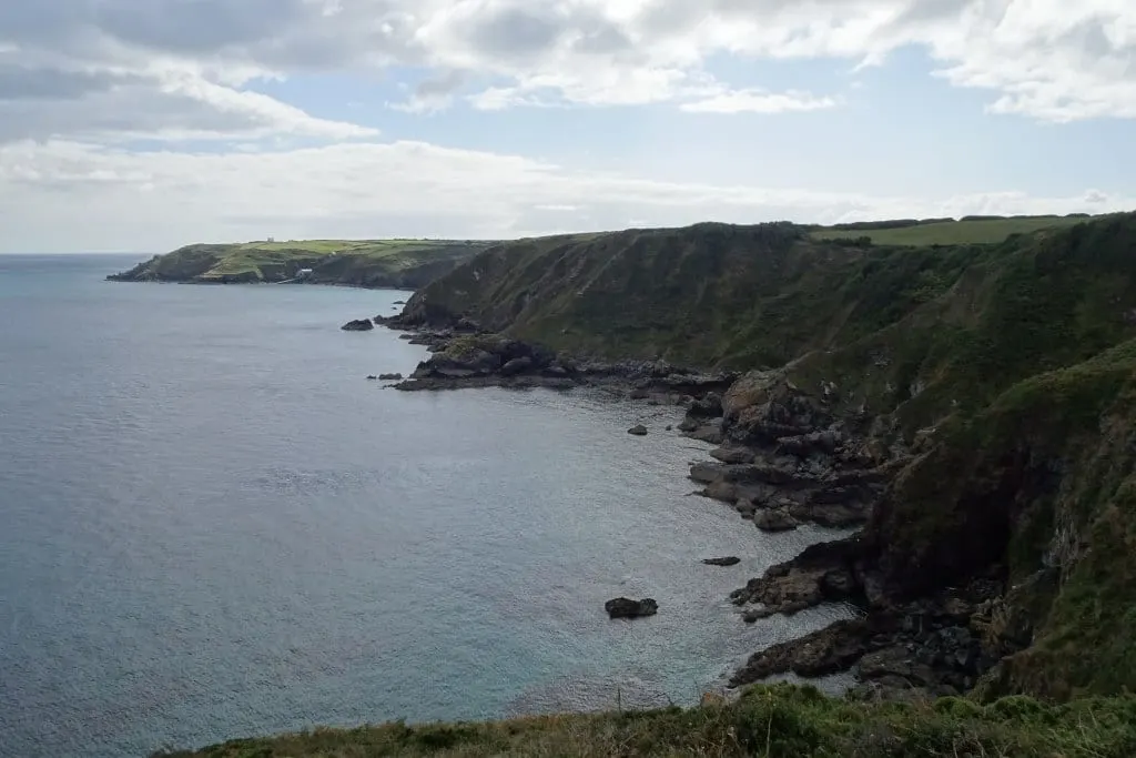 Photo of the coast at Cadgwith and Poltesco, Cornwall, south west England.