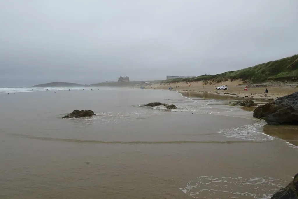 Photo of Fistral South, a swimming spot near Newquay, Cornwall, south west England.